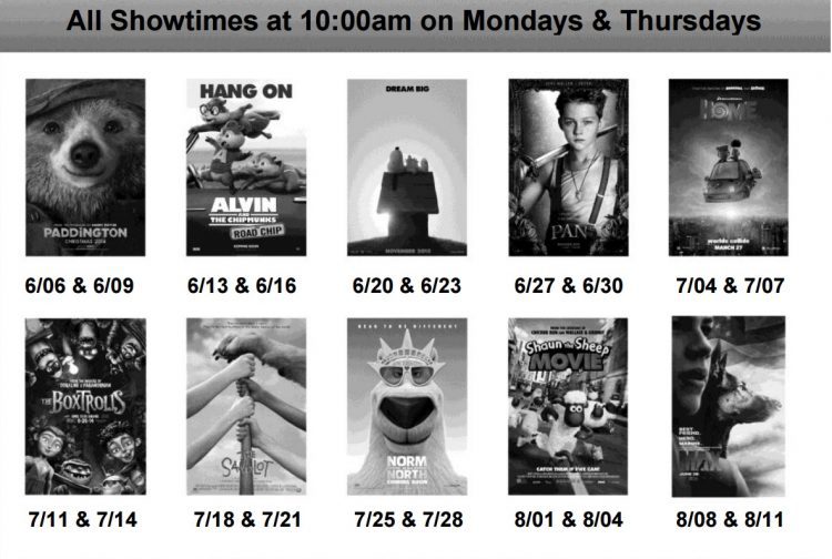 Cinemark Summer Schedule