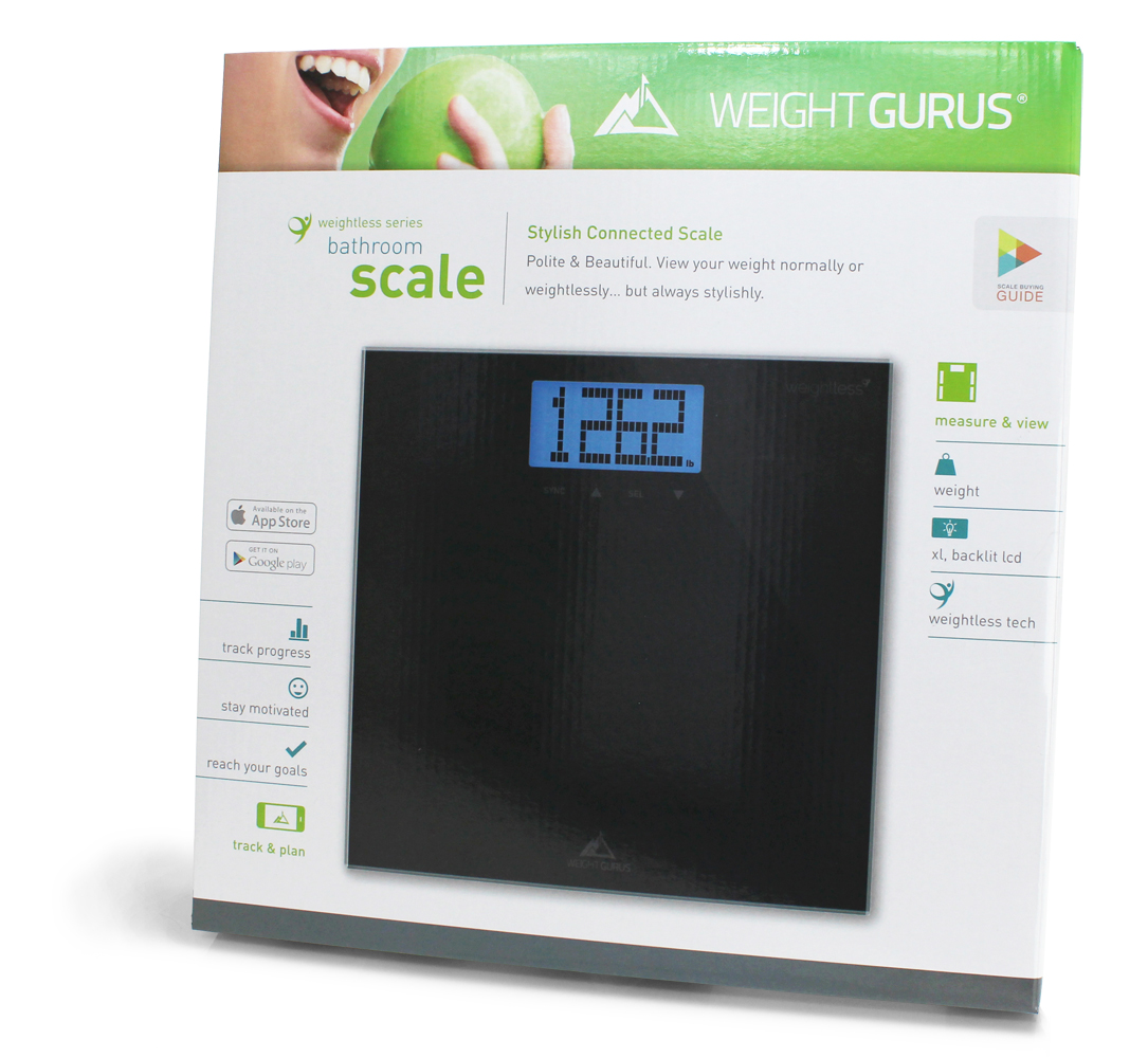 Weight Gurus Smartphone Connected Digital Bathroom Scale with Large
