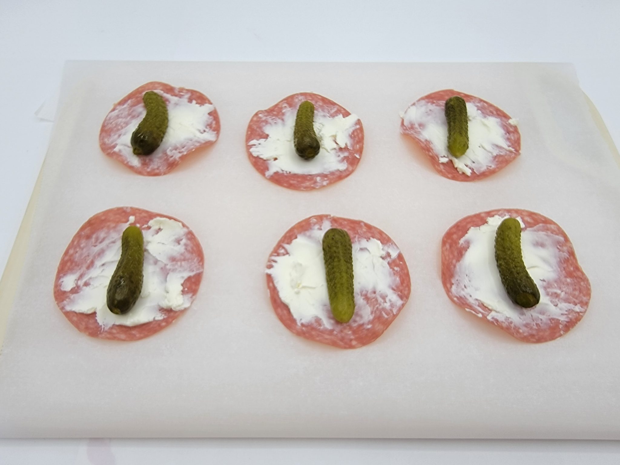 Salami, Cream Cheese and Pickle Rollups Pink Ninja Blog