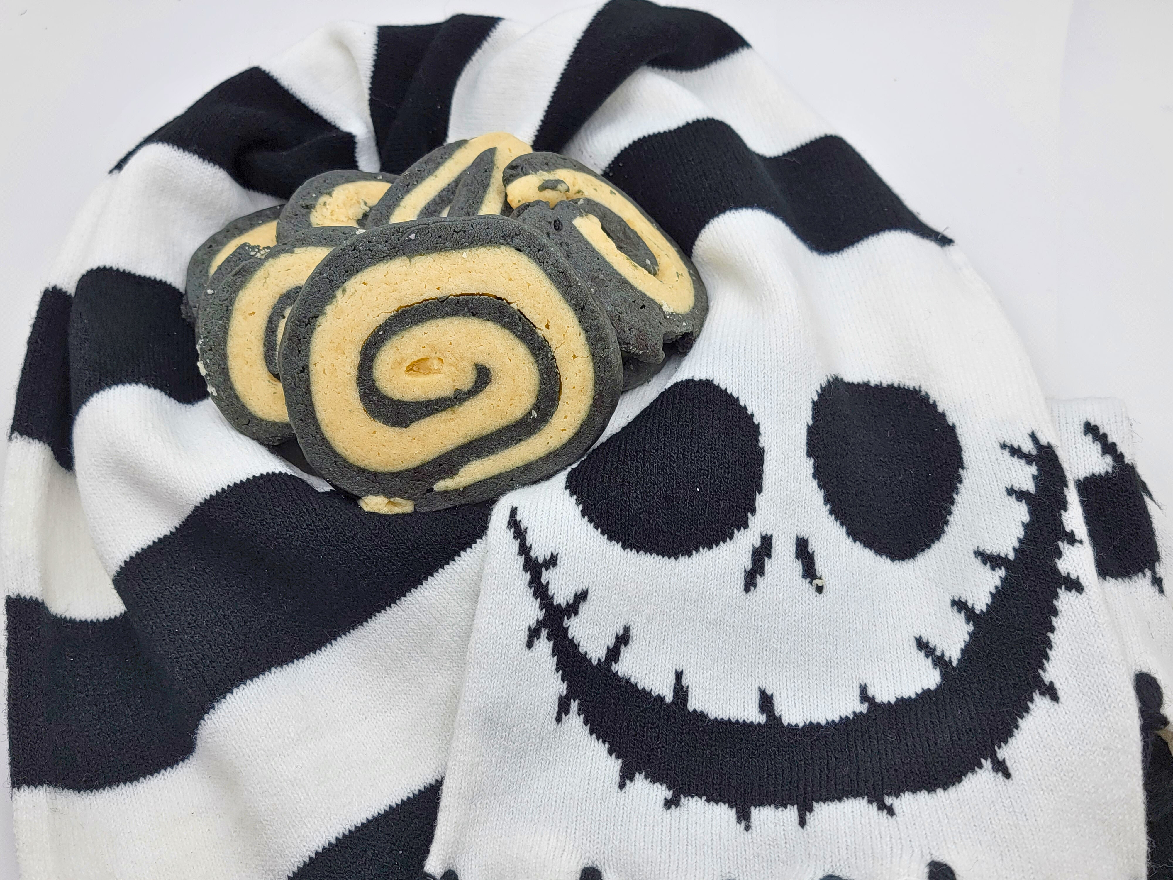 Jack Skellington Pinwheel Cookies