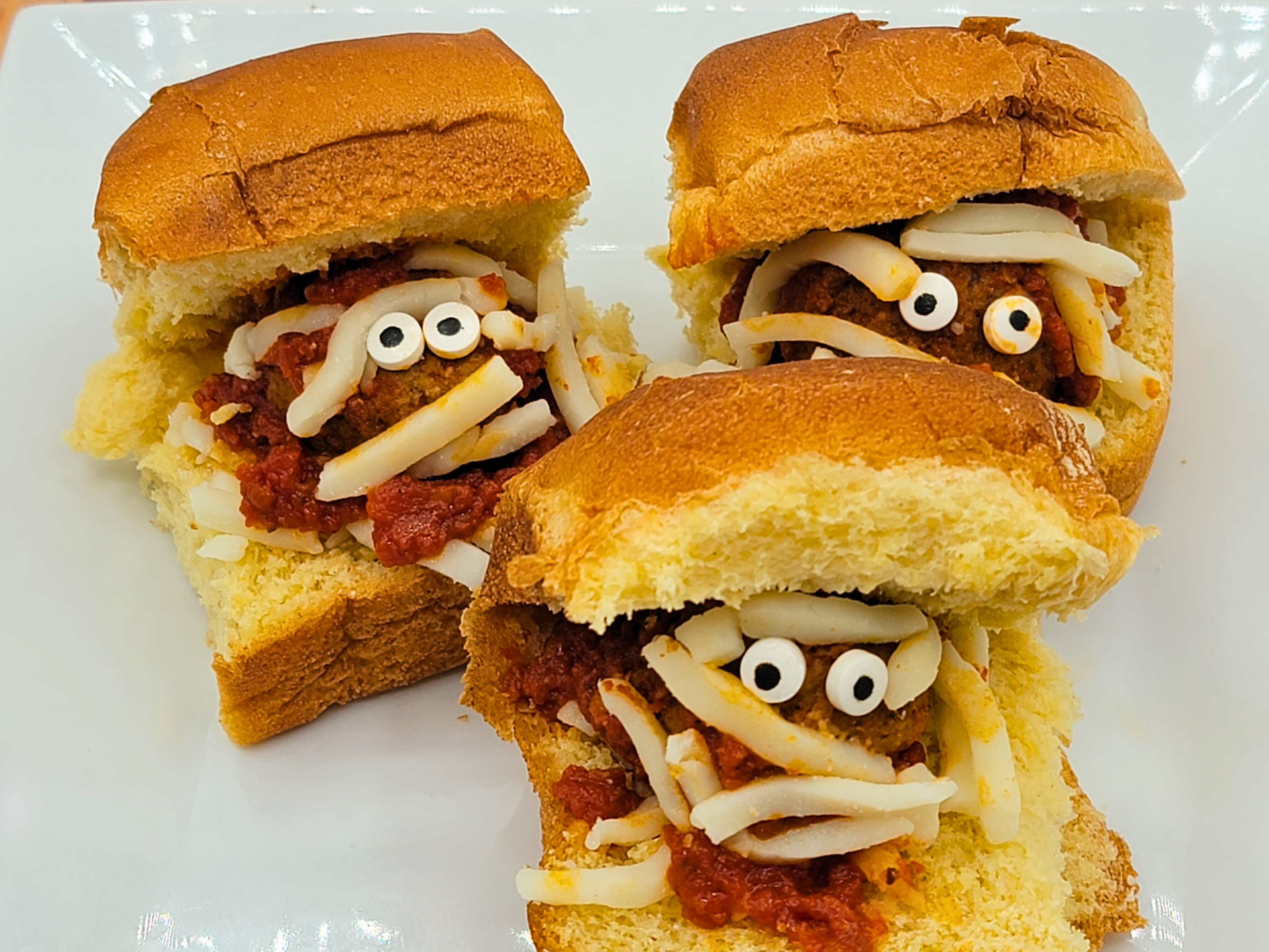 Mummy Meatball Sliders