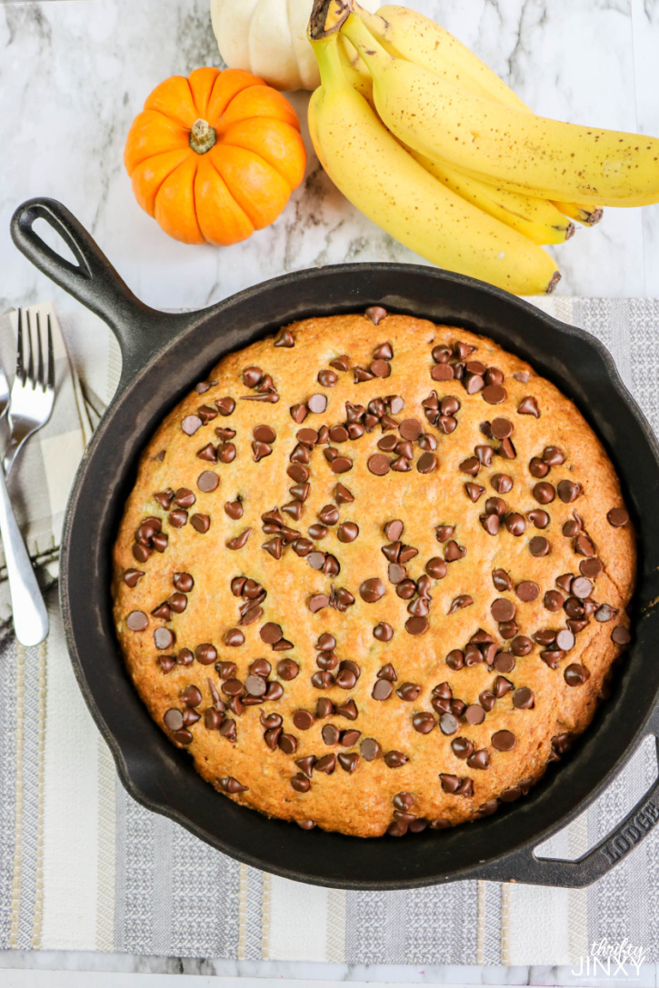 Chocolate Chip Banana Bread Skillet
